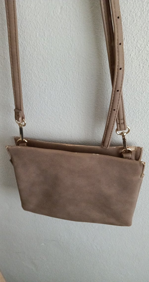 Bej Süet Kadın Omuz Çantası - Görsel 2