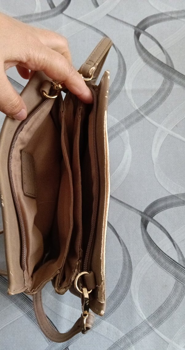 Bej Süet Kadın Omuz Çantası - Görsel 3