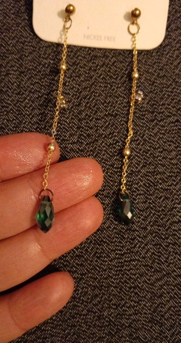 Uzun Boncuklu Bohem Altın rengi Küpeler - Görsel 2