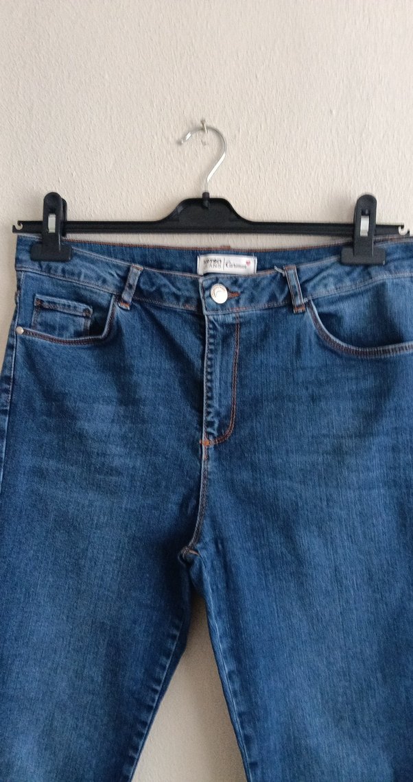 Kadın Mavi Denim Normal Kesim Jean - Görsel 2