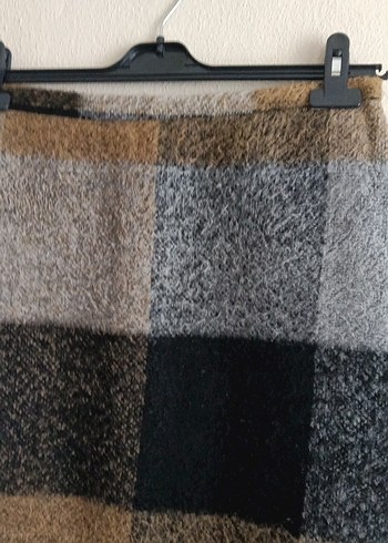 Kahverengi Gri Ekose Mini Etek - Görsel 2