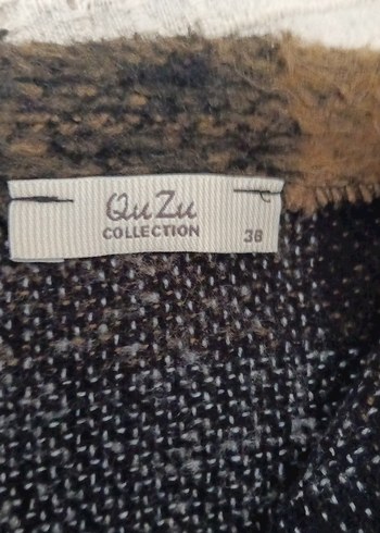 Kahverengi Gri Ekose Mini Etek - Görsel 4