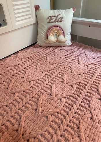 Pembe Örgü Çocuk Battaniyesi - Görsel 2