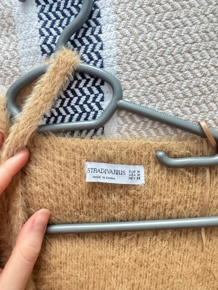 Kahverengi Kürklü Uzun Kollu Triko Hırka - Görsel 2