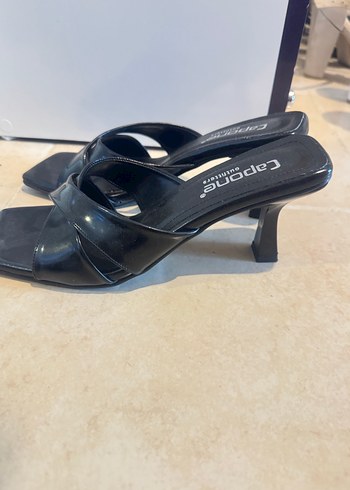 Kadın Siyah Topuklu Terlik - Görsel 2