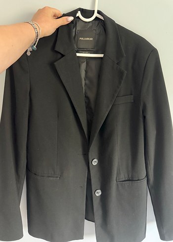 Pull and Bear Siyah Blazer Ceket