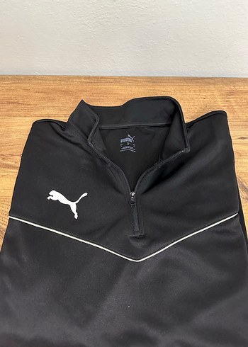 Erkek Siyah Puma Yarım Fermuarlı Sweatshirt - Görsel 2