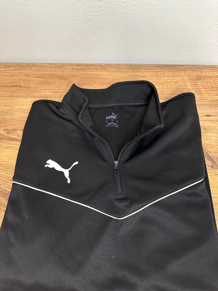 Erkek Siyah Puma Yarım Fermuarlı Sweatshirt - Görsel 2