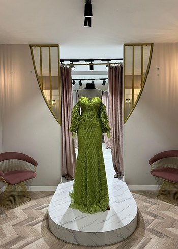 Bordo Drapeli Uzun Abiye Elbise - Görsel 6