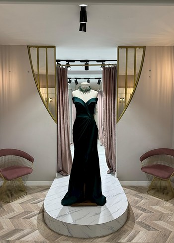 Bordo Drapeli Uzun Abiye Elbise - Görsel 9