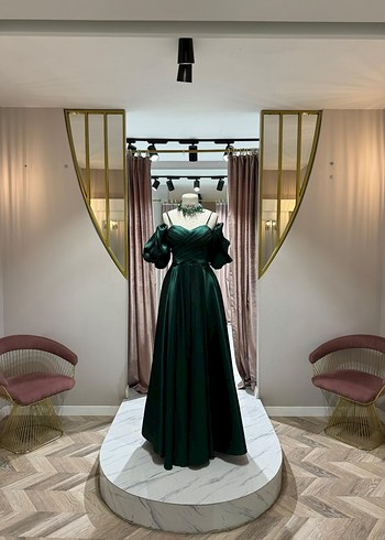 Bordo Drapeli Uzun Abiye Elbise - Görsel 12