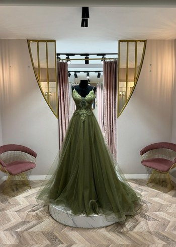 Bordo Drapeli Uzun Abiye Elbise - Görsel 8