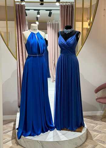 Bordo Drapeli Uzun Abiye Elbise - Görsel 15