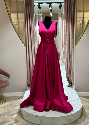 Pembe Drapeli Mini Abiye Elbise - Görsel 2