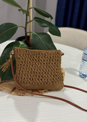 Bohem Püsküllü Örgü Kadın Plaj Çantası - Görsel 4