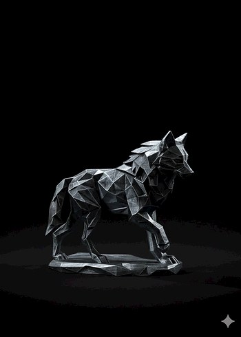 20 CM Gri Kurt Figürünü - Görsel 3