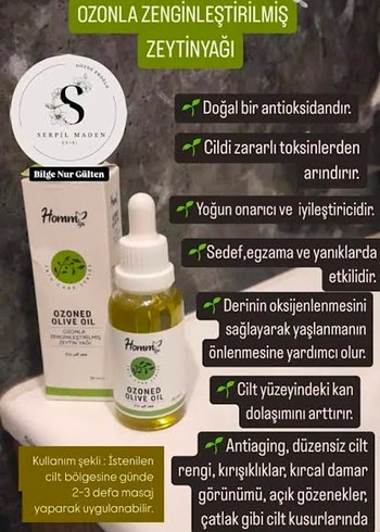 HOMM LIFE OZONLA ZENGİNLEŞTİRİLMİŞ ZEYTİNYAĞI 30 ML - Görsel 2