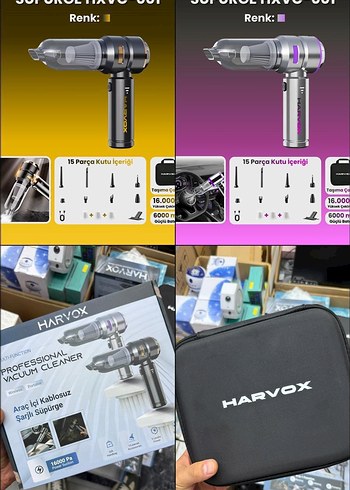 Harvox Kablosuz Şarjlı Araç Süpürgesi Gri - Görsel 3