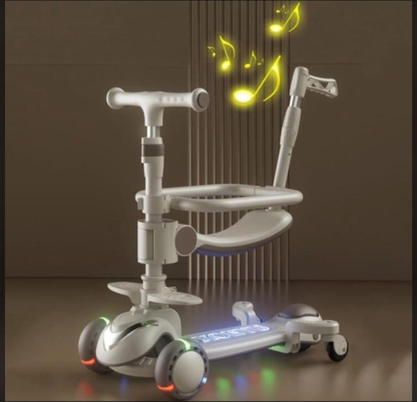 Pastel Mavi Çocuk Scooterı - Görsel 2