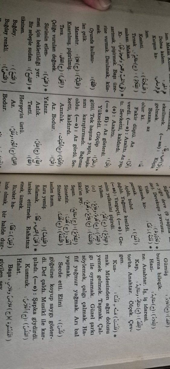 Arapça Türkçe Yeni Kamus Bekir Topaloğlu hayreddin sözlük - Görsel 4