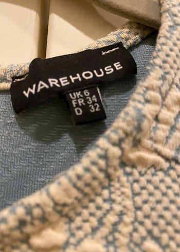 Warehouse marka, Nakışlı ve Dantelli Gri Elbise - Görsel 7