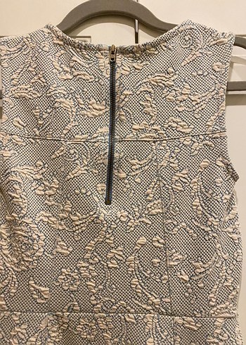 Warehouse marka, Nakışlı ve Dantelli Gri Elbise - Görsel 4