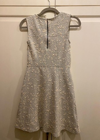 Warehouse marka, Nakışlı ve Dantelli Gri Elbise - Görsel 3