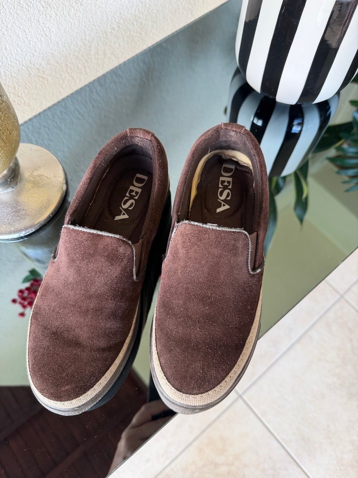 Desa Kahverengi Süet bayan Espadril - Görsel 2