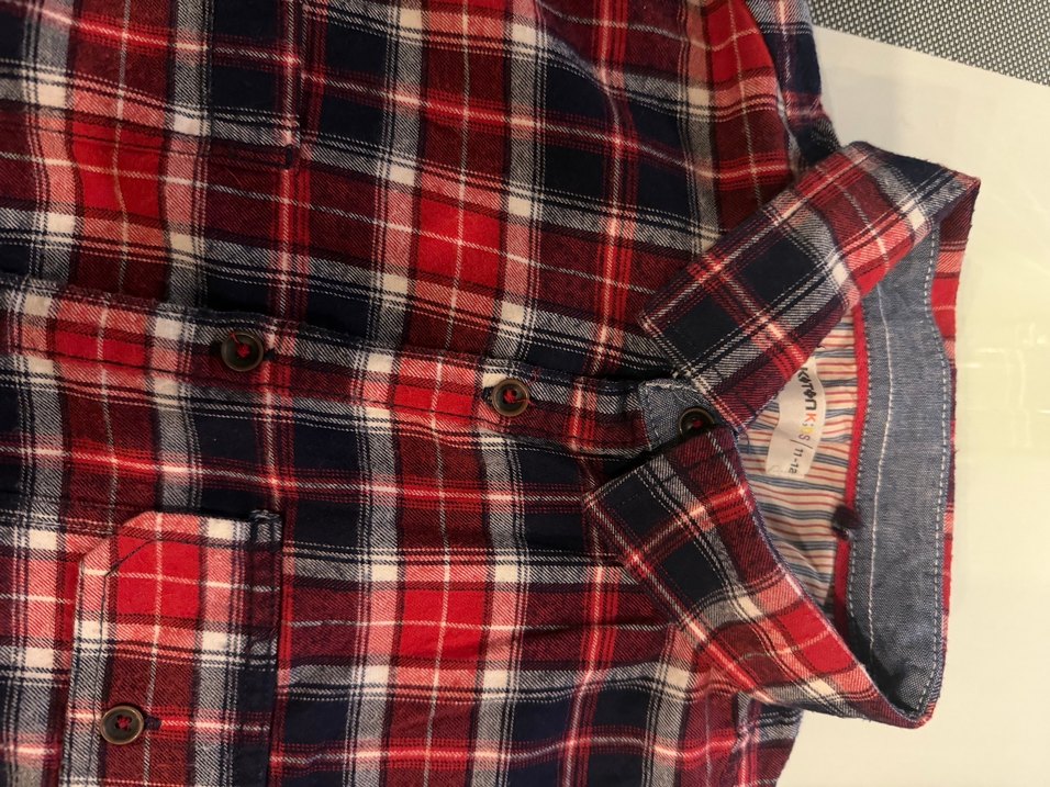 Koton Düğmeli Kırmızı Kareli Kız çocuk Gömlek - Görsel 3