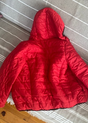 Parlak Kırmızı Fermuarlı Erkek Çocuk Mont - Görsel 3