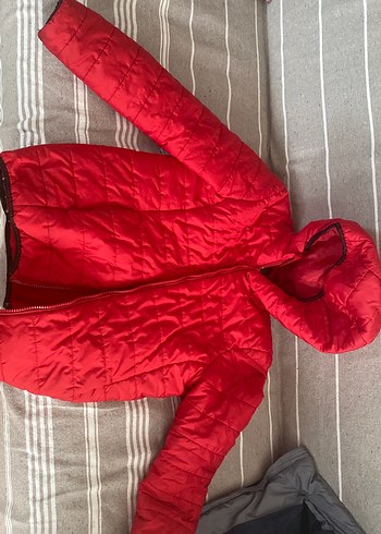 Parlak Kırmızı Fermuarlı Erkek Çocuk Mont - Görsel 2