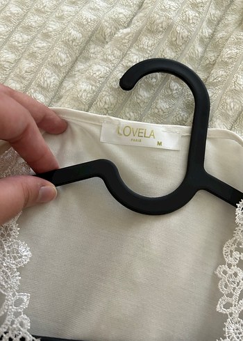 Beyaz Dantel Detaylı Kadın Sabahlık - Görsel 5