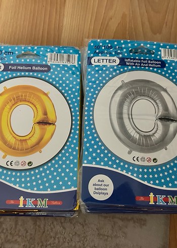 Küçük Papatya ve O harfli folyo Balon 50-40 cm - Görsel 2