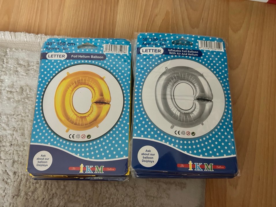 Küçük Papatya ve O harfli folyo Balon 50-40 cm - Görsel 2