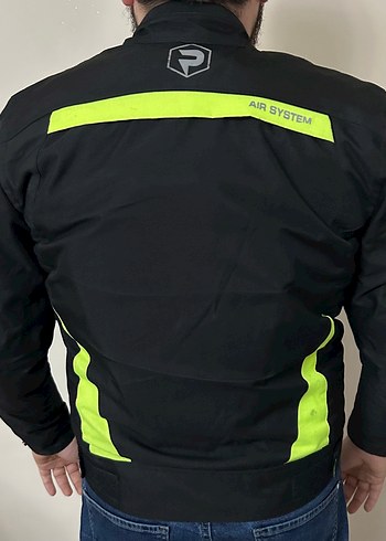 Siyah prosev Erkek motorcu mont ceket - Görsel 2