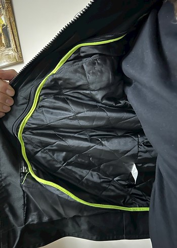 Siyah prosev Erkek motorcu mont ceket - Görsel 6