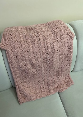 El örgüsü Pembe Kolsuz Hırka yelek - Görsel 3