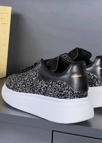 Alexander McQueen Gri Simli Platform Spor Ayakkabı - Görsel 3