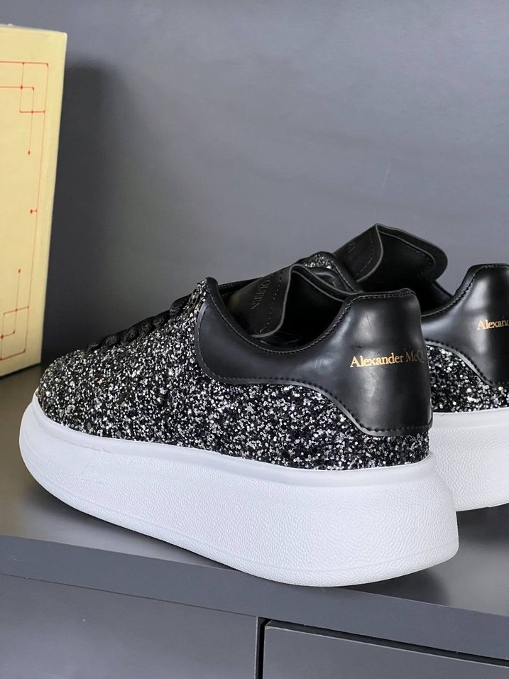 Alexander McQueen Gri Simli Platform Spor Ayakkabı - Görsel 3