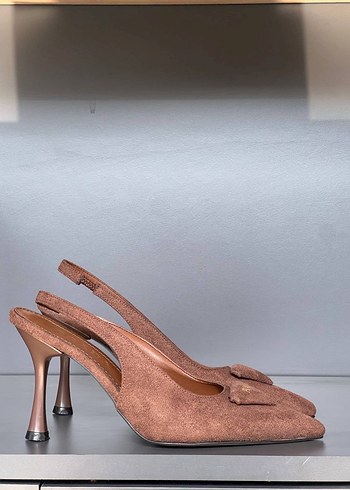 Prada Taba Süet Stiletto Kadın Ayakkabı - Görsel 4