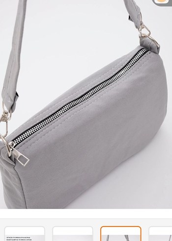 Fermuarlı Mavi Minimalist Kadın Çanta - Görsel 4