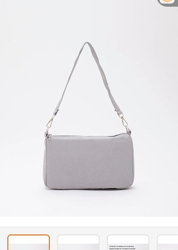 Fermuarlı Mavi Minimalist Kadın Çanta - Görsel 2