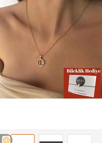 Atatürk Temalı İnce Zincirli Altın Renk Mini Kolye - Görsel 2