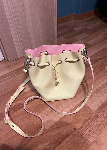 Pastel Pembe Deri Kadın Çanta