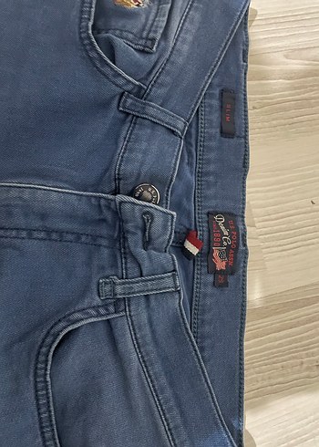 Düğmeli mavi Kadın Mini Denim Şort - Görsel 2