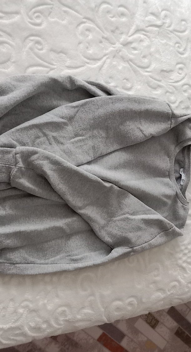 Gri Kadın Sweatshirt - Görsel 3