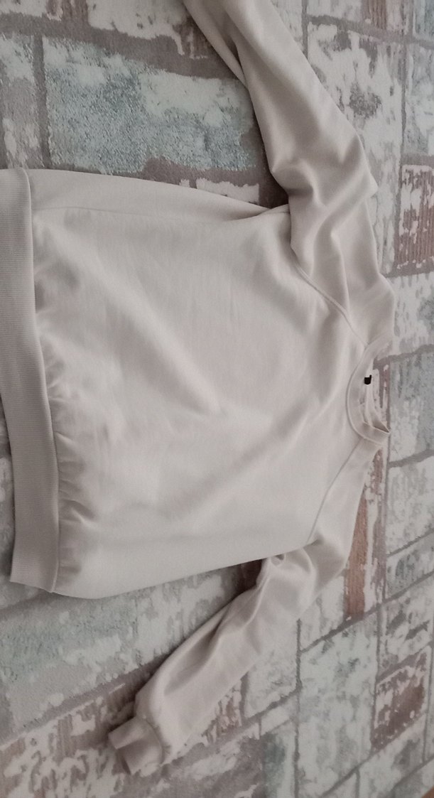 Kadın bej Bisiklet Yaka Rahat Sweatshirt - Görsel 2