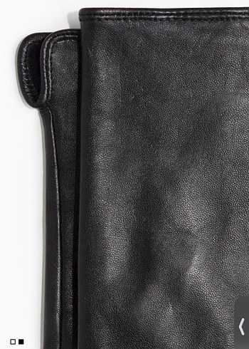 H&M Siyah Klasik Deri Kadın Eldivenleri - Görsel 2