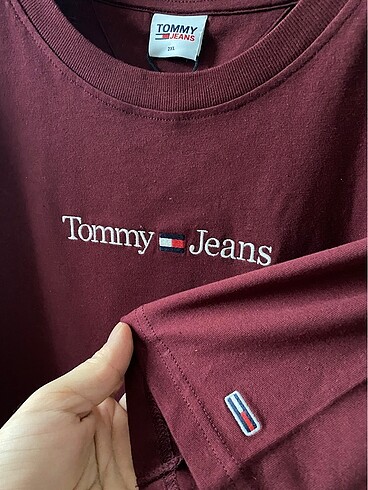 xxl Beden bordo Renk Orjinal Tommy Hilfiger Tshirt