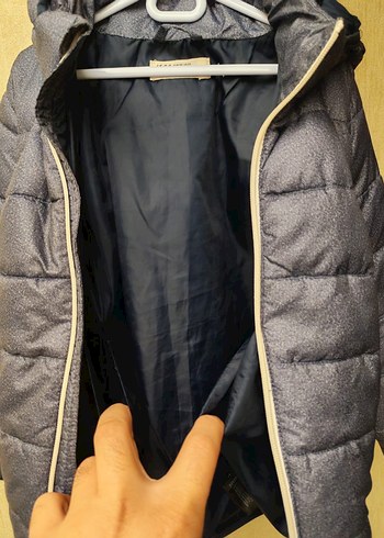 Mango Marka Erkek Çocuk Gri Fermuarlı Mont - Görsel 3